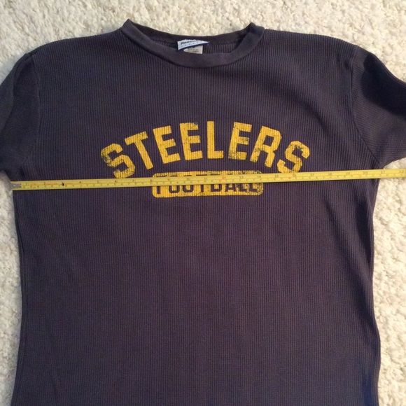 Mens PGH Steelers thermal distress logo shirt sz L - Picture 4 of 8